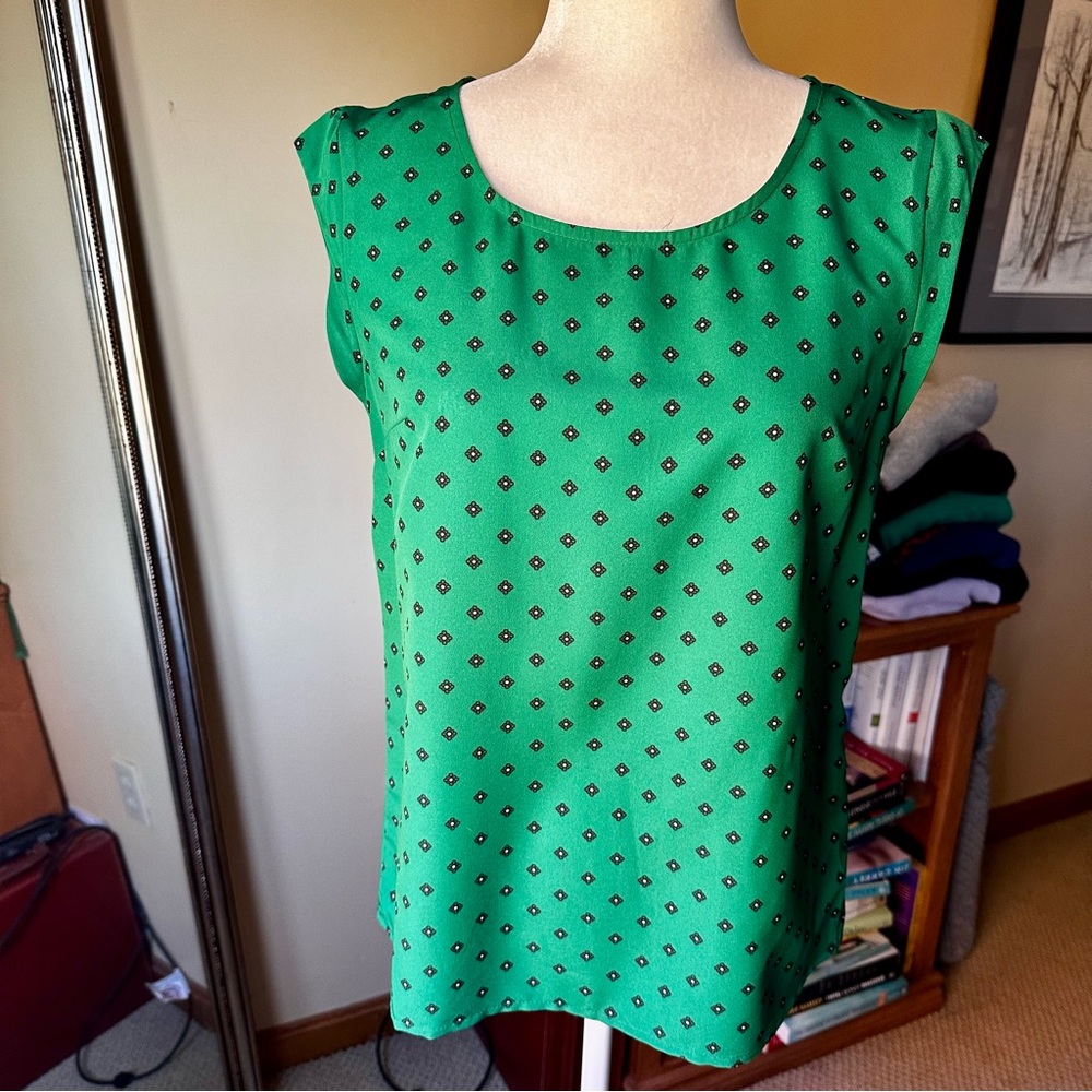 Merona Emerald Geometric Blouse‎